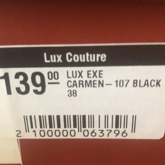 EXÉ CARMEN BLACK MULE • GOLD ACCENTS • 2” BLOCK HEEL • Sz 38 • NWT - Picture 15 of 15